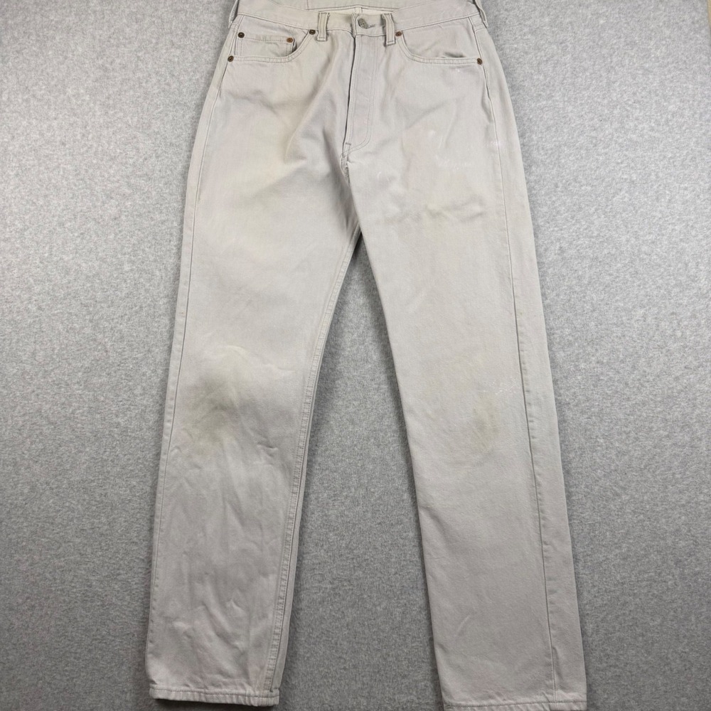 Vintage 80's Levi's 501 Jeans Mens 32x32 Grey Button Fly Made in USA